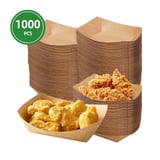 1 lb. Natural Eco Kraft Food Trays Grease & Water Resistant - (1000/Case)