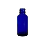 1 oz. (30 ml) Cobalt Blue Boston Round Glass Bottle 20-400 Neck Finish - (81/Case)