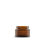 1 oz Amber Frosted Glass Cylinder Low-Profile Jar 48-400 Neck Finish