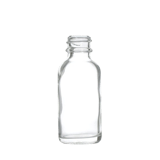 1 oz Clear Boston Round Glass Bottle with 20-400 Neck Finish - (360/Case)