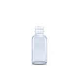 1 oz Clear Glass Boston Round Bottle 20-400 Neck Finish