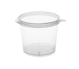 1 oz. Clear Plastic Portion Cups / Souffle Cups with Lids - (2000/Case)