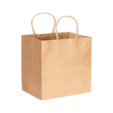 #10 Kraft Paper Shopping Bags with Handles 13" x 7" x 13" - (250/Case)