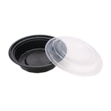 16 oz. Microwavable PP Plastic Round Food Container​ with Lid - (150/Case)