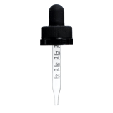 18-400 Black CRC Dropper with 55 mm Graduated Glass Pipette - (1000/Case)