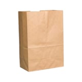 1/8 Natural Kraft Paper Sack, 12" x 7" x 21 3/4" - (300/Case)
