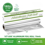18" x 500' Heavy Duty Food Service Aluminum Foil Roll 19 Mic - (1 Roll)