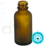 1oz Frosted Amber Glass Boston Round 20-400 (324/Case)