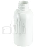 1oz White Boston Round PET Plastic Bottle 20-410 (990/Case)