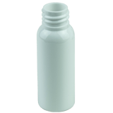 1oz White Cosmo Round PET Plastic Bottle 20-410 (1300/Case)