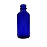 2 oz. (60 ml) Cobalt Blue Boston Round Glass Bottle 20-400 Neck Finish - (49/Case)