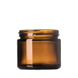 2 oz Amber Glass Straight-Sided Round Jar with 53-400 Neck Finish - (168/Case)