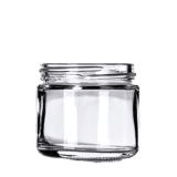 2 oz Clear Glass Straight-Sided Round Jar with 53-400 Neck Finish - (168/Case)
