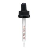 20-400 Black CRC Dropper with 89 mm Graduated Polypropylene Pipette (Fits 2 oz Boston Round Bottle) - 1000/Case