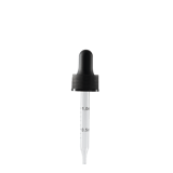 20-400 Black Dropper With Rubber Bulb And Glass Pipette (Fits 1 oz)