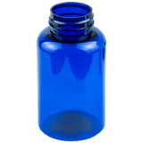 200cc Blue PET Plastic Packer Bottle 38-400 (285/Case)