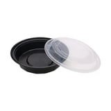 24 oz. Microwavable PP Plastic Round Food Container​ with Lid - (150/Case)