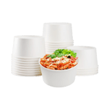 25 oz. White Paper Soup Containers - (600/Case)