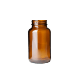 250 cc Amber Glass Wide Mouth Packer with 45-400 Neck Finish - (72/Case)