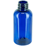 2oz Blue Boston Round PET Plastic Bottle 20-410 (1120/Case)