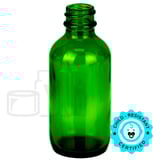 2oz Green Glass Boston Round Bottle 20-400 (240/Case)