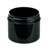 2oz Straight Base Solid Black PP Double Wall Jar 58-400 (360/Case)