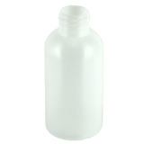 2oz White HDPE Plastic Boston Round Bottle 24-410 (1100/Case)