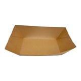3 lb. Natural Kraft Paper Food Tray​ / Boat, Grease Resistant - (500/Case)