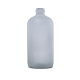 32 oz Clear Frosted Glass Boston Round Bottle 28-400 Neck Finish