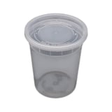 32 oz.  Heavy-Duty Clear Deli Container with Lid, Microwavable - (240/Case)