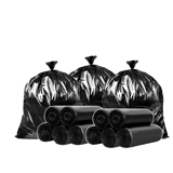 33 Gallon Black Trash Bags, 1.2 Mil, 33" × 39"- (100/Case)