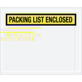 4 1/2 x 5 1/2" Yellow "Packing List Enclosed" Envelopes