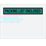 4 1/2 x 6" Green "Packing List Enclosed" Envelopes