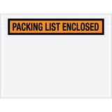 4 1/2 x 6" Orange "Packing List Enclosed" Envelopes