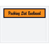 4 1/2 x 6" Orange "Packing List Enclosed" Envelopes