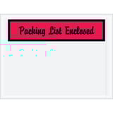 4 1/2 x 6" Red "Packing List Enclosed" Envelopes