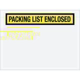 4 1/2 x 6" Yellow "Packing List Enclosed" Envelopes