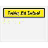 4 1/2 x 6" Yellow "Packing List Enclosed" Envelopes