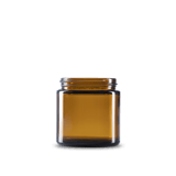 4 oz Amber Glass Straight-Sided Round Jar 58-400 Neck Finish