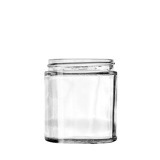 4 oz Clear Glass Straight-Sided Round Jar with 58-400 Neck Finish - (90/Case)