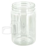 40oz Clear PET Plastic Round Jar with 89-400 Neck Finish