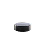 41-400 Black PP Smooth Skirt Lid With Unprinted Pressure Sensitive Liner (Fits 0.5 oz Jars)