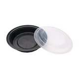 48 oz. Microwavable PP Plastic Round Food Container​ with Lid - (150/Case)