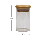 4oz. (120ml) Glass Spice Jars with Bamboo Lids (25 each)