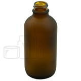 4oz Frosted Amber Glass Boston Round Bottle 22-400 (112/Case)