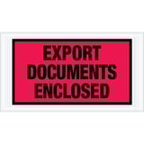 5 1/2 x 10" Red "Export Documents Enclosed" Envelopes