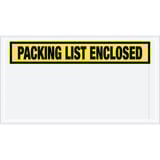 5 1/2 x 10" Yellow "Packing List Enclosed" Envelopes