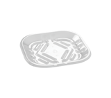 5 1/4" x 5 1/4" x 1/2" Clear PET Plastic Meat Trays - (1000/Case)