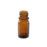 5 ml Euro Amber Round Glass Bottle with 18-DIN Neck Finish - (765/Case)