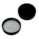 53-400 Black Smooth Skirt PP Plastic Lid with Foam Liner - (200/Case)